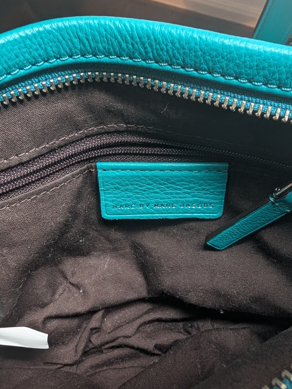 Marc by Marc Jacobs Teal Leather Shoulder Bag - Picture 3 of 5